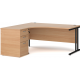 Maestro Corner Desk with Desk High Pedestal 